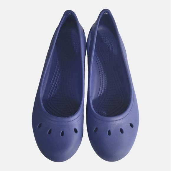 Crocs Big Girls Kadee Ballet Cut Out Comfort Flats Sz J5 - Picture 3 of 13